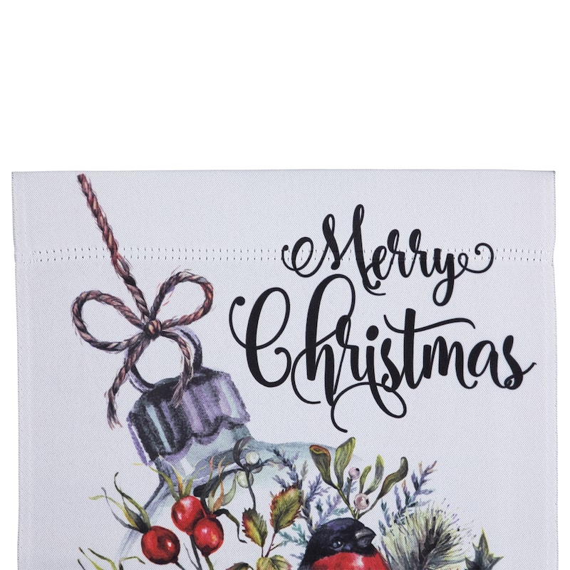 Merry Christmas Ornament Outdoor Christmas Garden Flag - 18" x 12.5" - 18" x 12.5"
