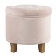 preview thumbnail 3 of 10, Carbon Loft Hackback Velvet Tufted Pink Blush Round Storage Ottoman