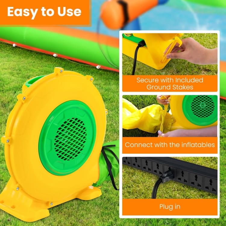 Air Blower Air Pump Fan with Convenient Handle and Ground Stakes