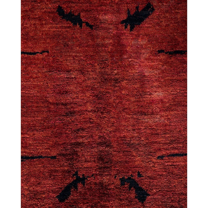 Vibrance, One-of-a-Kind Hand-Knotted Area Rug - Red, 6' 2" x 8' 9" - 6' 2" x 8' 9"
