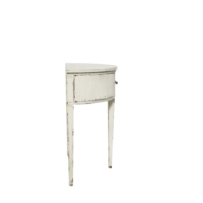 Perlman 36" Console Table, Distressed Cream