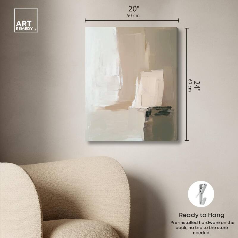 Pale Textured Silence II Canvas by Art Remedy, Gallery Wrapped