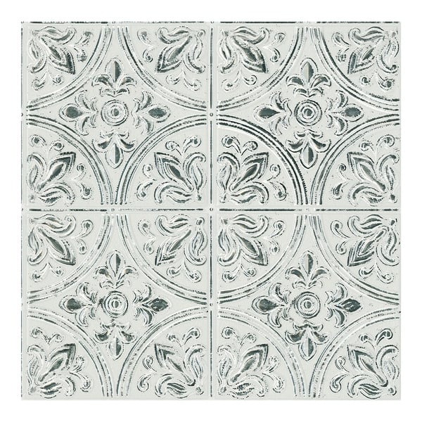 InHome Chelsea Antique White Peel & Stick Tin Tiles