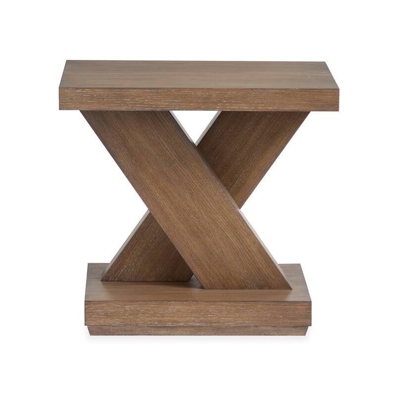 Magnussen Home Lansbury Antique Wheat Rectangular End Table - 20''W x 26''D x 24''H