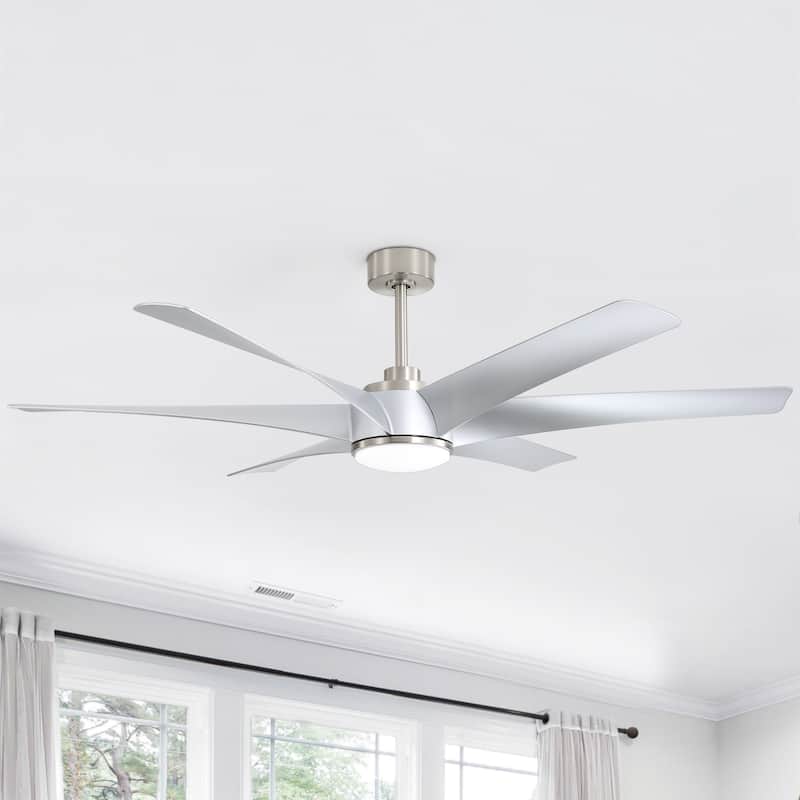 65 in. Integrated LED Indoor 6-Blade Ceiling Fan with Light and Remote Control Included