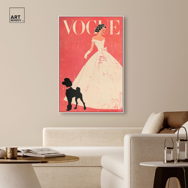 Red and Ivory Cover Canvas by Art Remedy