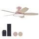 preview thumbnail 2 of 113, 5 - Blade Low Profile Flush Mount Modern Ceiling Fan with LED Light and Remote