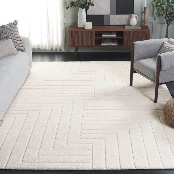 slide 2 of 12, SAFAVIEH Handmade Ebony Margareth Modern Wool Rug