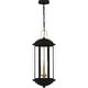 preview thumbnail 1 of 5, Crestfield 3-Light Matte Black Outdoor Hanging Lantern
