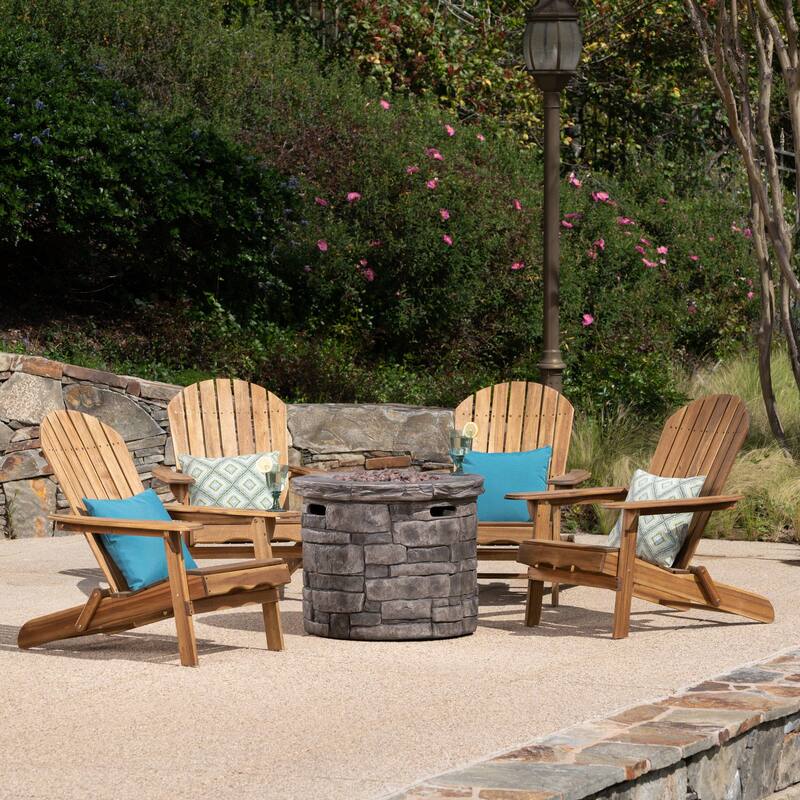 Maison Outdoor 5 Piece Adirondack Chair Set by Christopher Knight Home