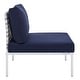 preview thumbnail 7 of 19, Harmony 10-Piece Sunbrella® Basket Weave Outdoor Patio Aluminum Sectional Sofa Set