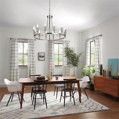 12-Light Modern Farmhouse Chandelier