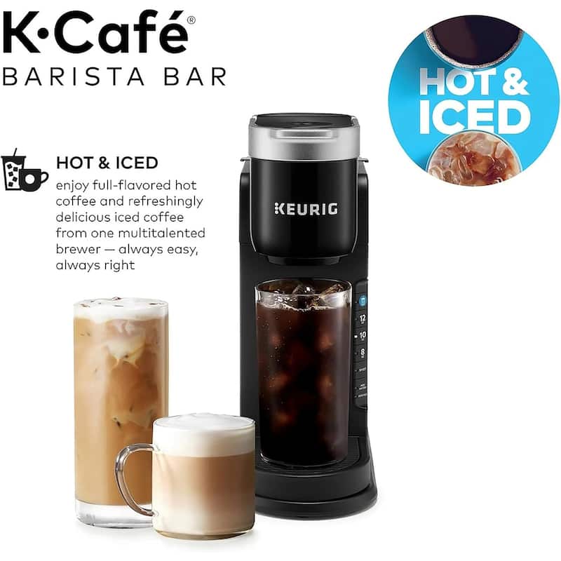 Keurig KCBBK86S_E2 K-Café Single Serve Coffee Maker, Black-Certified Refurbished