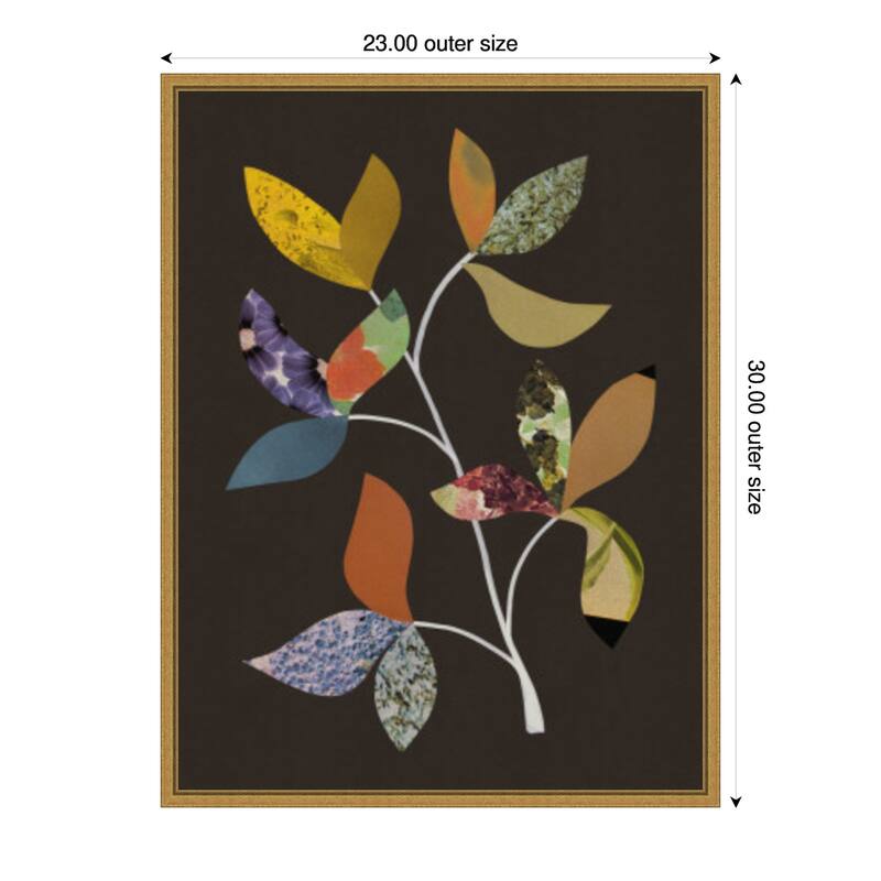 Blooming Branches by Alisa Galitsyna Framed Canvas Wall Art Print - Sylvie Gold - 23 x 30 in