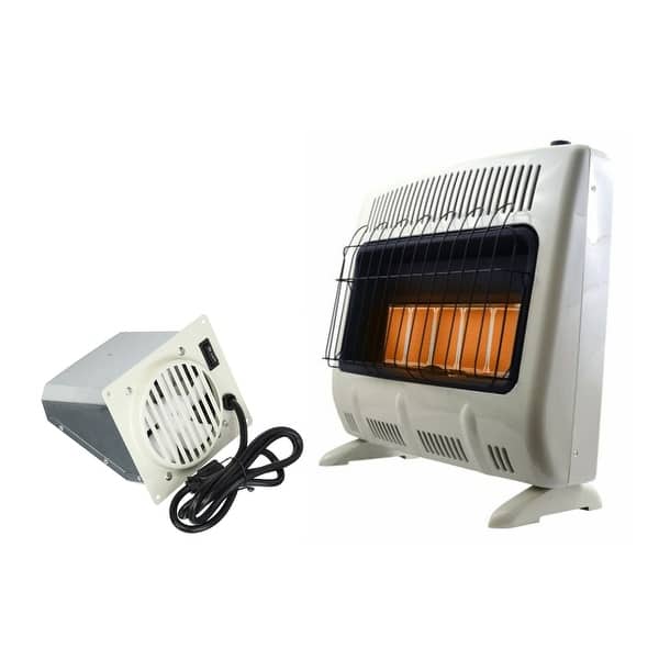 slide 2 of 5, Mr. Heater Vent Free 30,000 BTU Radiant Natural Gas Heater w/ Blower