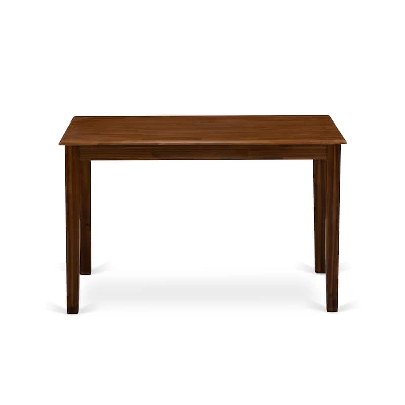 East West Furniture Dining Set Includes a Rectangle Kitchen Table and Upholstered Chairs, Antique Walnut (Pieces Options)