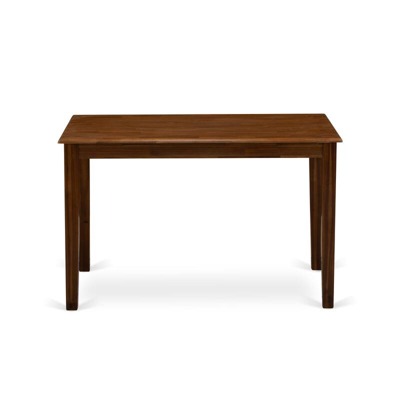 East West Furniture Kitchen Set Includes a Rectangle Kitchen Table and Chairs, Antique Walnut (Pieces Options)