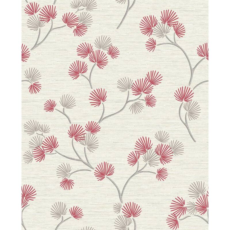 Fine Decor Kira Red Trail Wallpaper