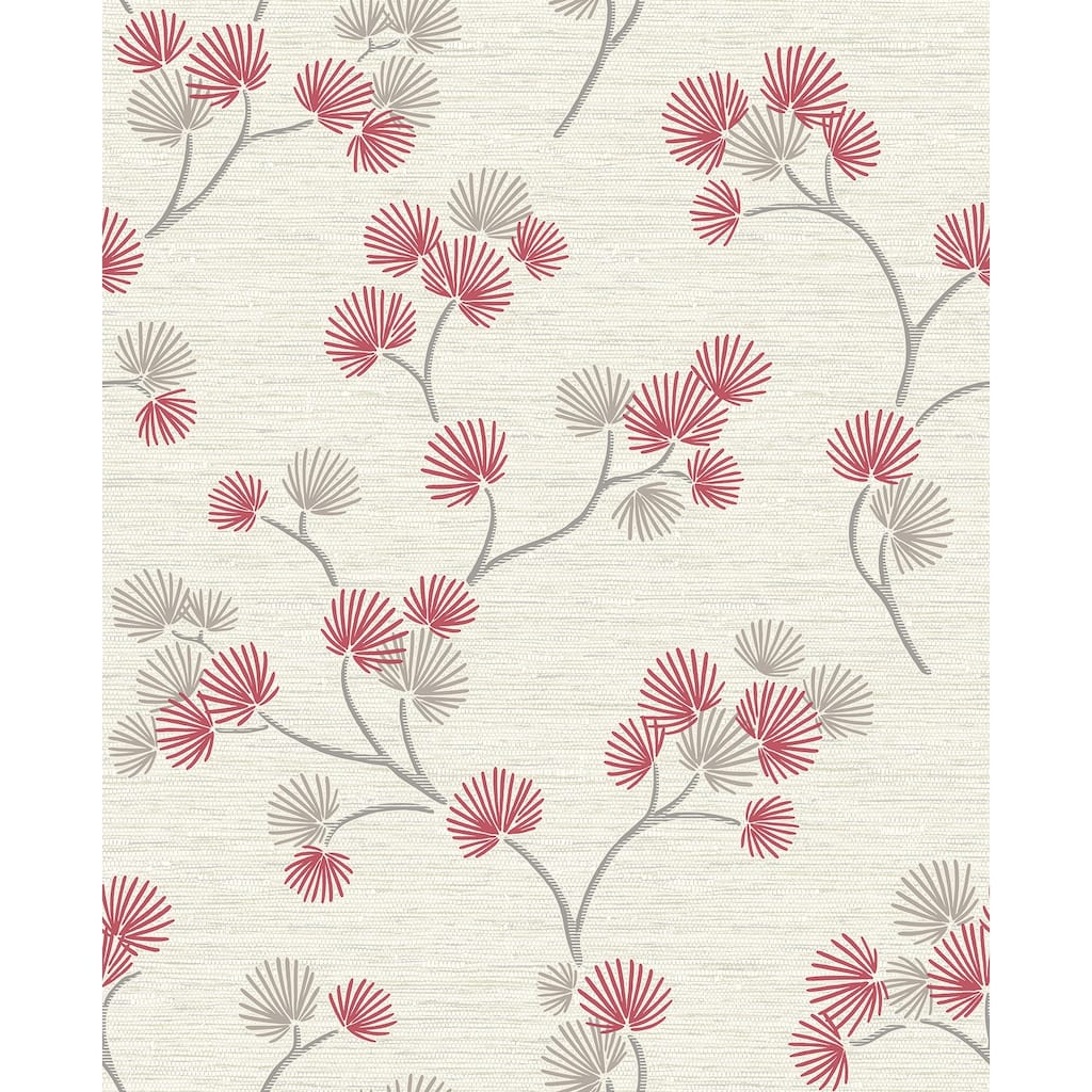 Fine Decor Kira Red Trail Wallpaper