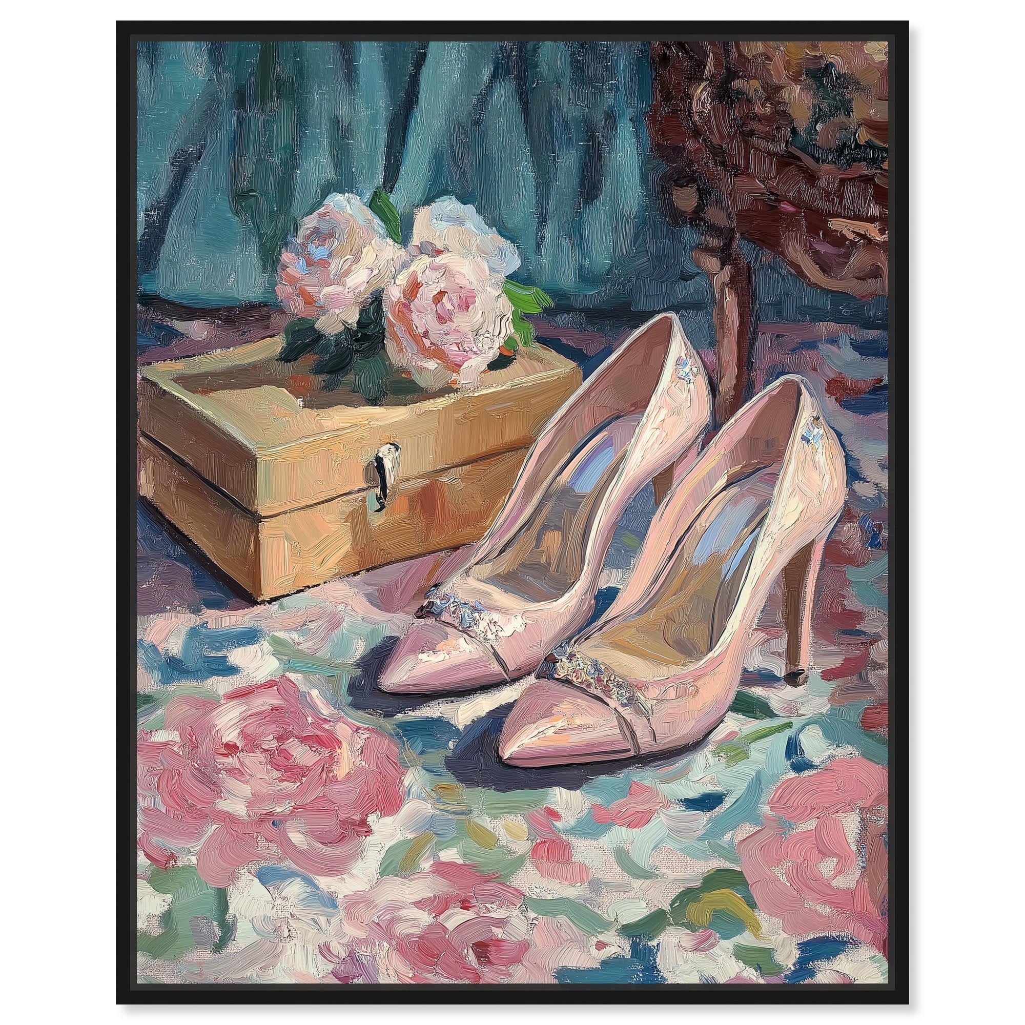 Shoes and the Roses Canvas by Art Remedy
