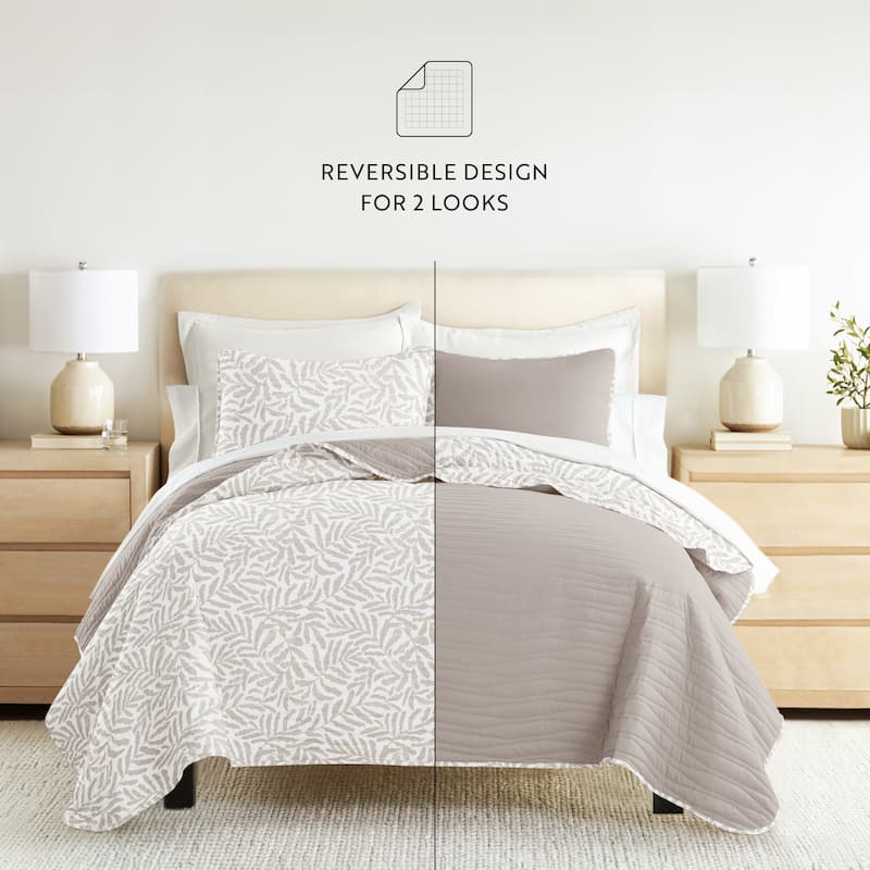 Becky Cameron All Season 3 Piece Reversible Patterned Quilt Set