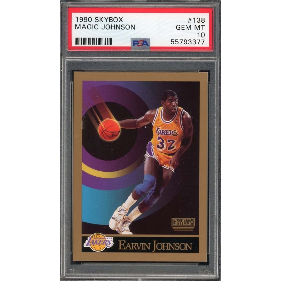 Magic Johnson 1990 Skybox Basketball Card #138 Graded PSA 10 - 8'6" x 11'6"