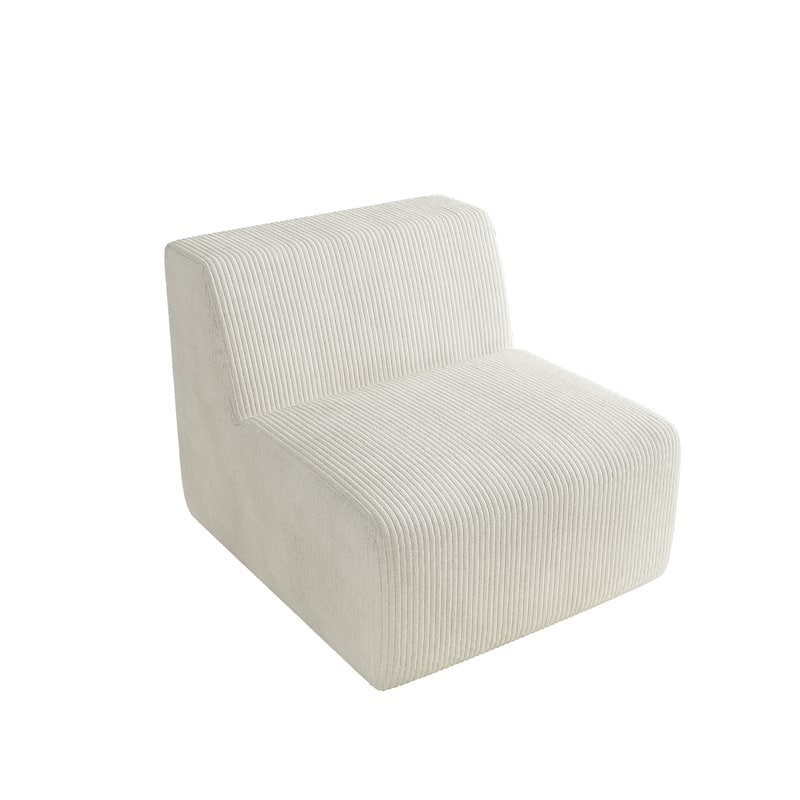Modern 34" W Upholstered Fully Sponge Molded Armless Accent Chair