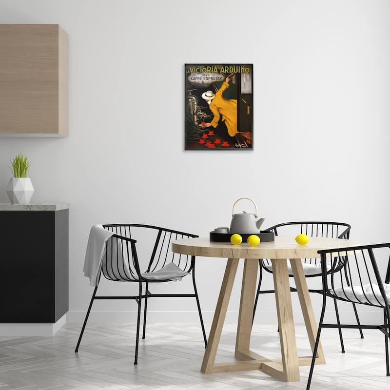 Stupell Vintage Espresso Advertisement Framed Giclee Art Design By Marcus Jules