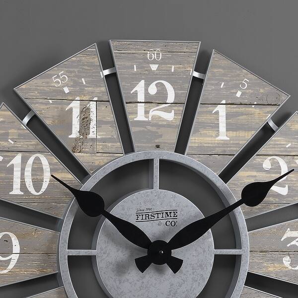 FirsTime & Co. Numeral Farmhouse Windmill Clock, Plastic, 24 ...