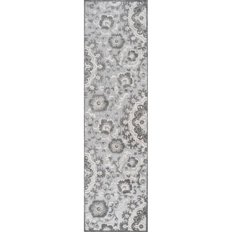 JONATHAN Y Cassis Modern Medallion High-Low Indoor/Outdoor Area Rug - 2 X 8
