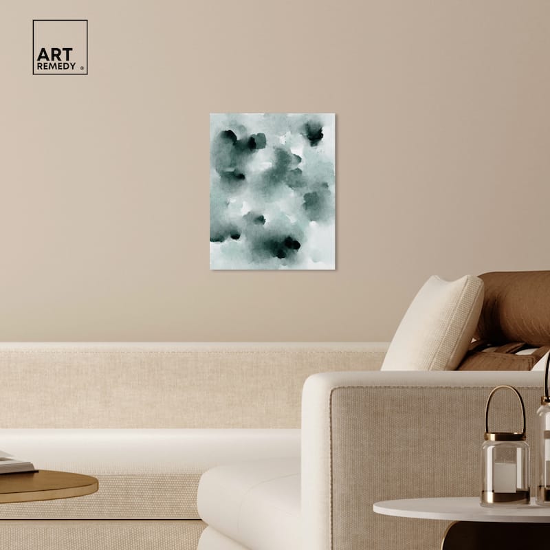 Art Remedy Diluted Smoke In The Snow Gallery Wrapped Watercolor Boho Abstracts