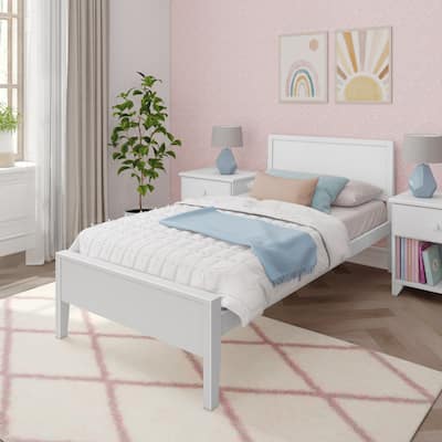 Max and Lily Twin-Size Bed with Panel Headboard