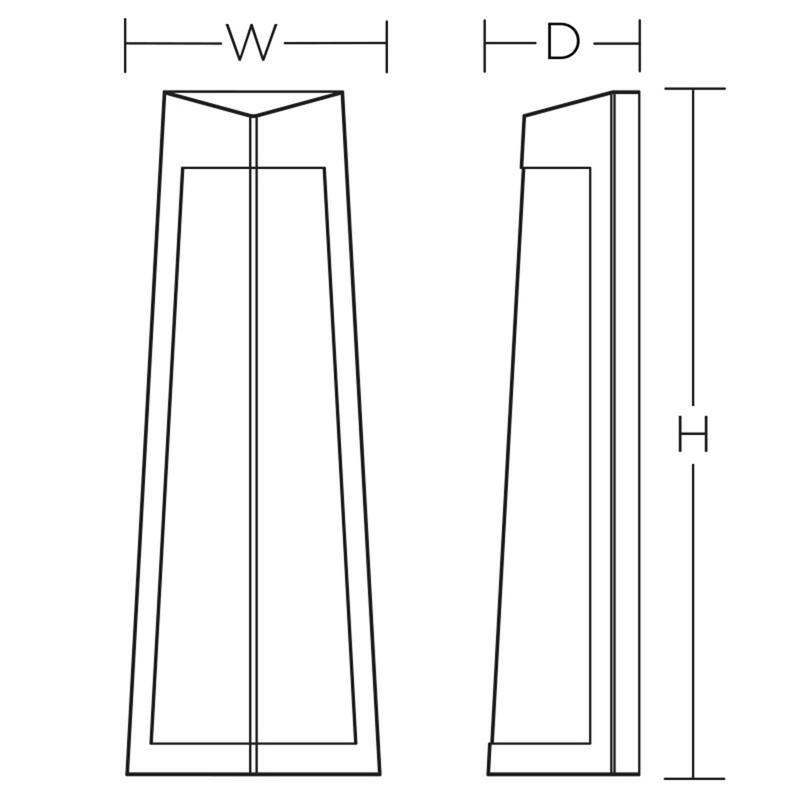 Nutak 18-inch Textured Grey LED Outdoor Sconce with White Acrylic Shade by Havenside Home