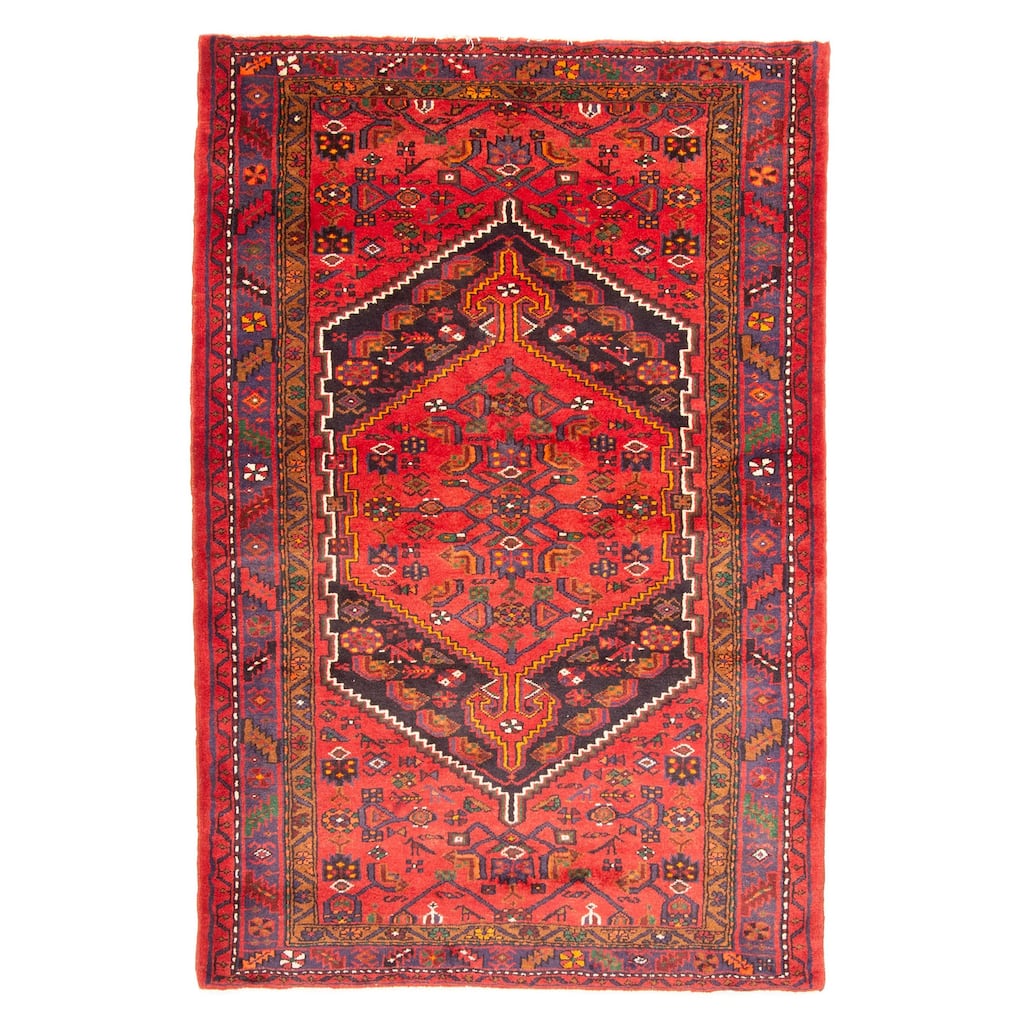 ECARPETGALLERY Hand-knotted Anadol Red Wool Rug - 4'7 x 6'11
