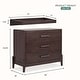 preview thumbnail 3 of 5, Evolur Atlas Nursery Dresser with Changing Tray | 3-Drawer Hardwood Chest for Baby Room | ASTM Certified | Roasted Chestnut