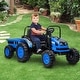 preview thumbnail 13 of 17, 12V Electric Ride-On Tractor for Kids with Trailer, Remote Control, Music, LED Lights, Battery Powered Toy Vehicle