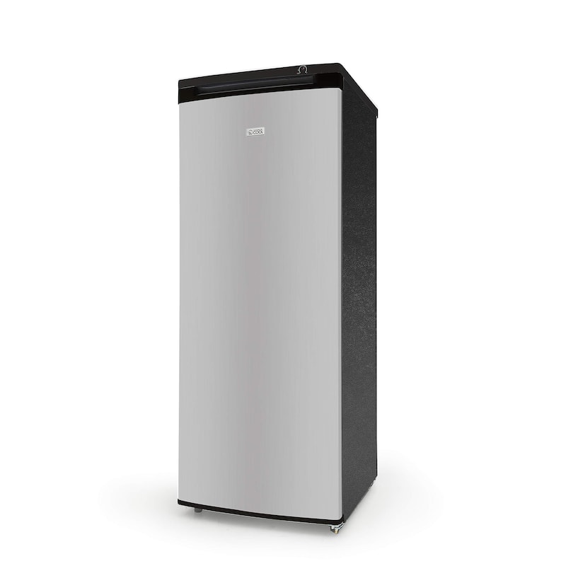 6.0 Cu Ft Upright Freezer,Black with VCM Door - Stainless Steel