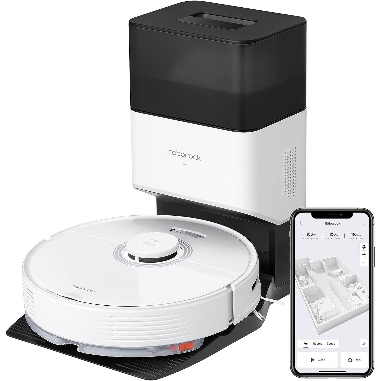 Roborock Q7 Max+ Robot Vacuum and Mop, Hands-Free Cleaning for up 