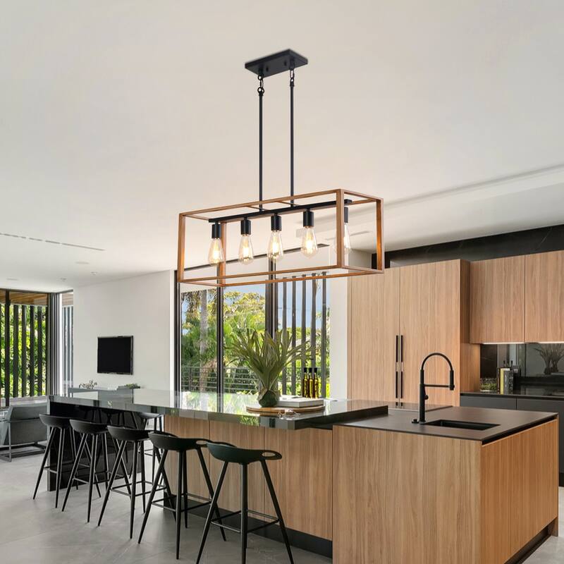 Kitchen Island Chandelier Dining Room Light Fixtures Over Table - 5-Light