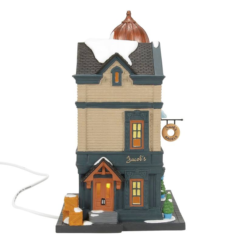 Department 56 Christmas In The City Jacob's Bagel Shop Lighted Building - 6015594