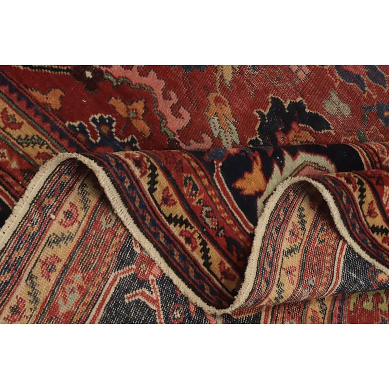 Hand Knotted Oriental 100% Wool Carpet Traditional Floral Oranges & Rust Sultanabad Area Rug - 13' 3'' X 9' 7''