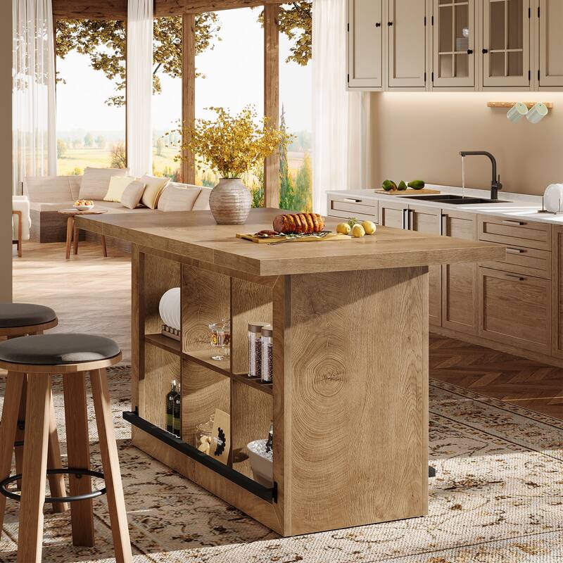 Kitchen Island with Storage, Counter Height Kitchen Island Table
