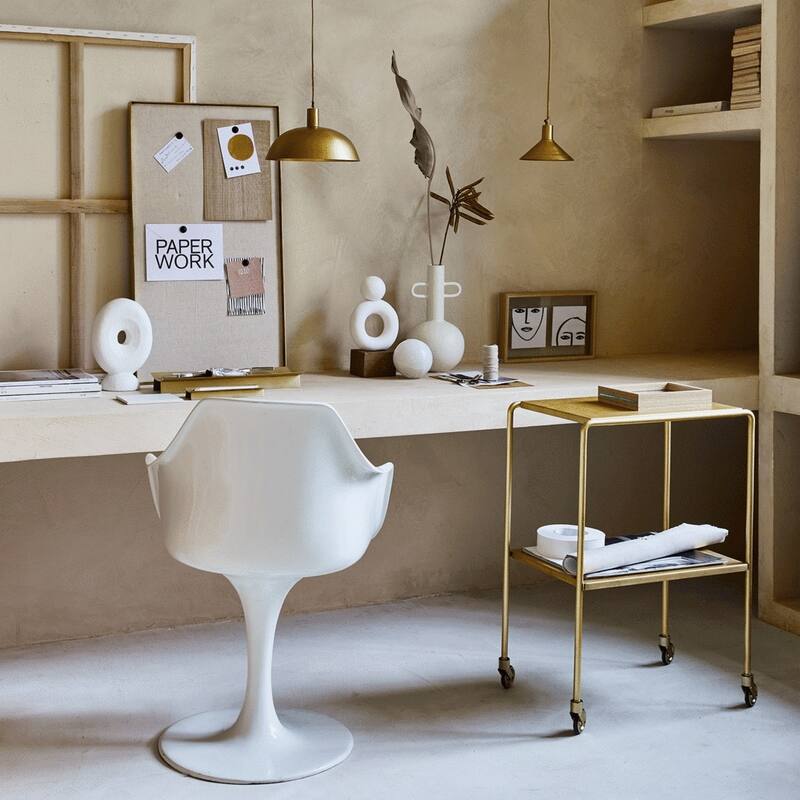 Wall Pin Board - Natural + gold - Medium