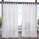 preview thumbnail 1 of 14, ATI Home Miami Tab Top Window Curtain Panel Pair 54X84 - White