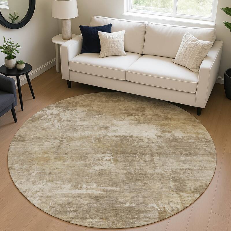 Machine Washable Indoor/ Outdoor Casual Ombre Chantille Rug