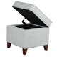 preview thumbnail 44 of 149, Adeco Square Storage Ottoman 17 inch Footstool