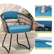 preview thumbnail 38 of 50, 5/7/11-Piece Set Outdoor Aluminum Extendable Patio Dining Set Rectangle Table with Rattan Chairs