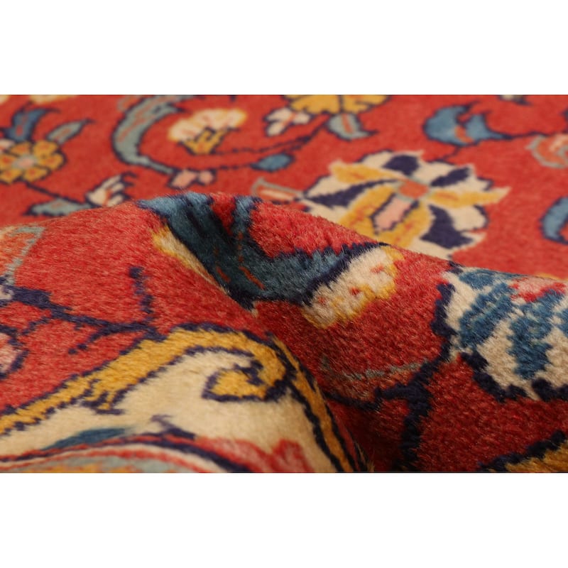 ECARPETGALLERY Hand-knotted Andelz Red Wool Rug - 3'5 x 10'4