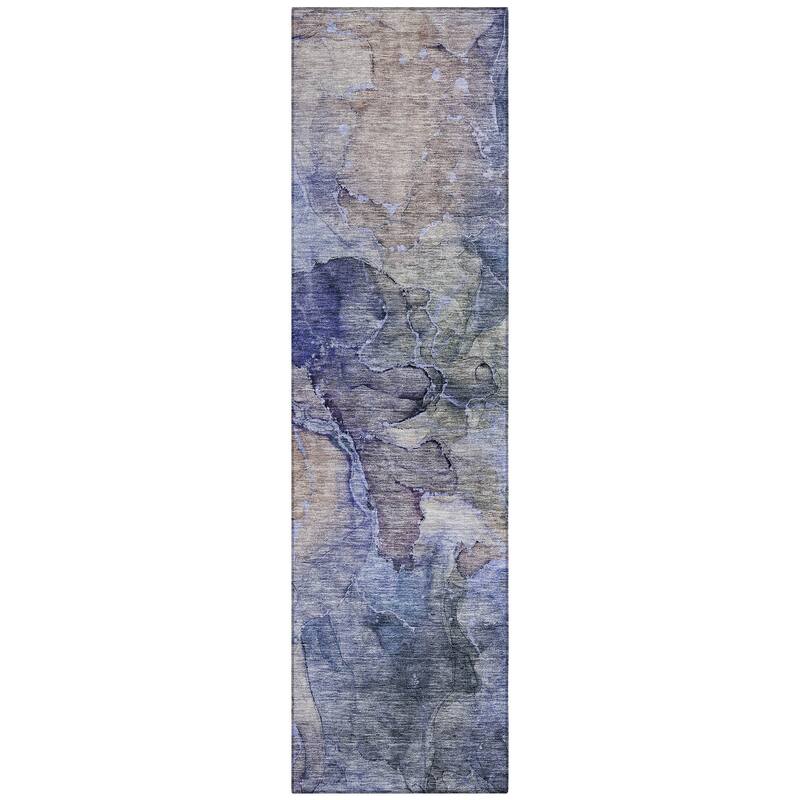 Machine Washable Indoor/ Outdoor Chantille Abstract Modern Rug