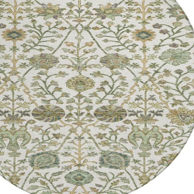 HomeRoots Floral Transitional Rectangle Outdoor Rug